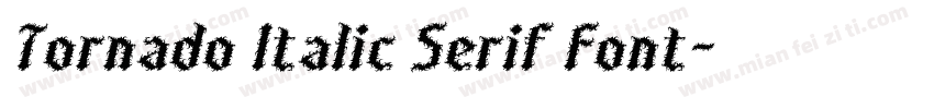 Tornado Italic Serif Font字体转换